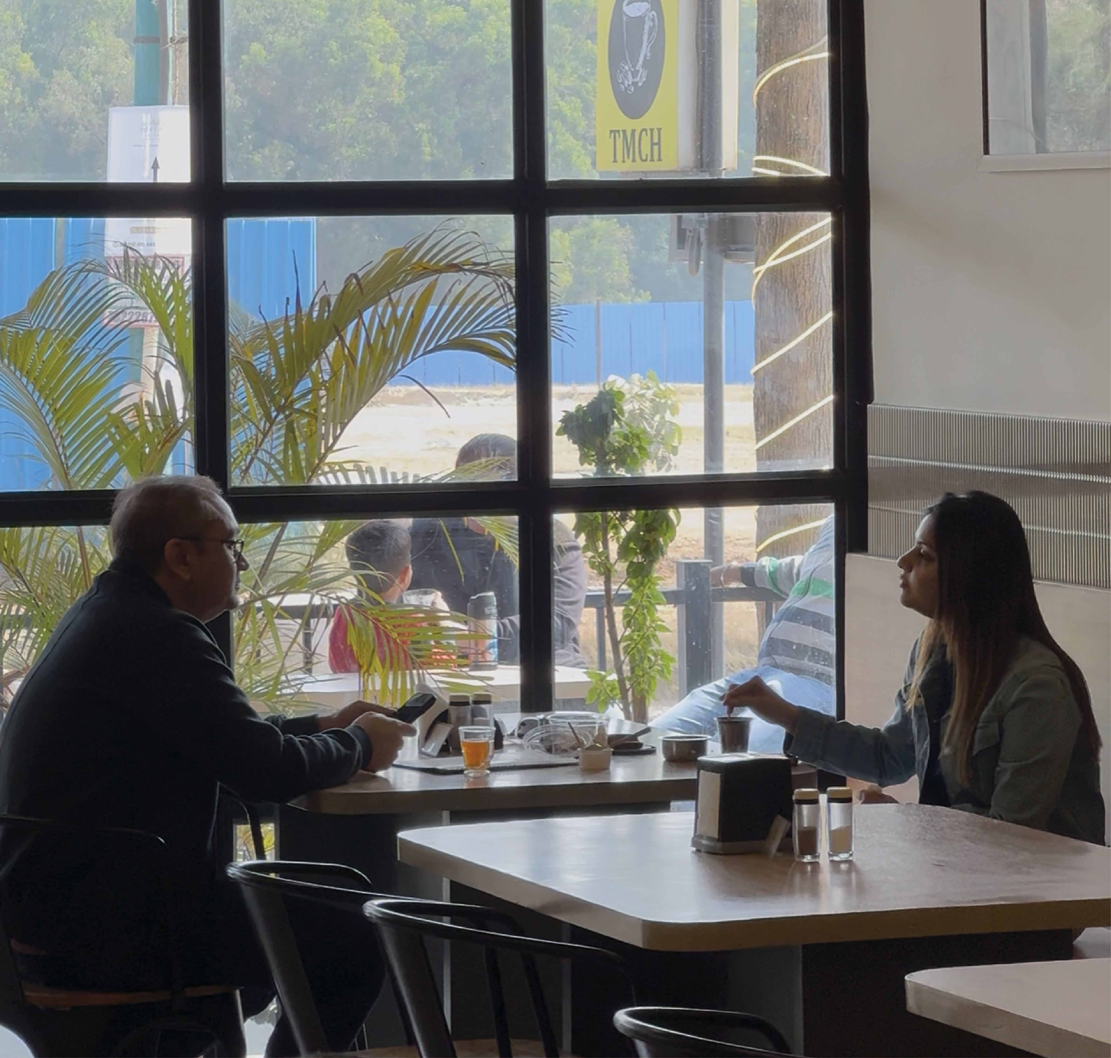 Warm and cozy seating area at Modern Coffee House Bangalore